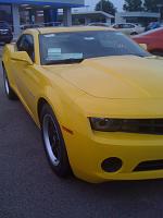 Here it is. still at the dealership. and not mine... yet. took a picture of the car and continued shopping for a car. Yeah wasn't very long before I came back to make the Camaro mine!