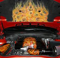 CUSTOM PAINTED ENGINE BAY